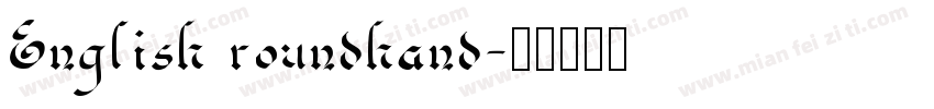 English roundhand字体转换